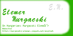 elemer murgacski business card